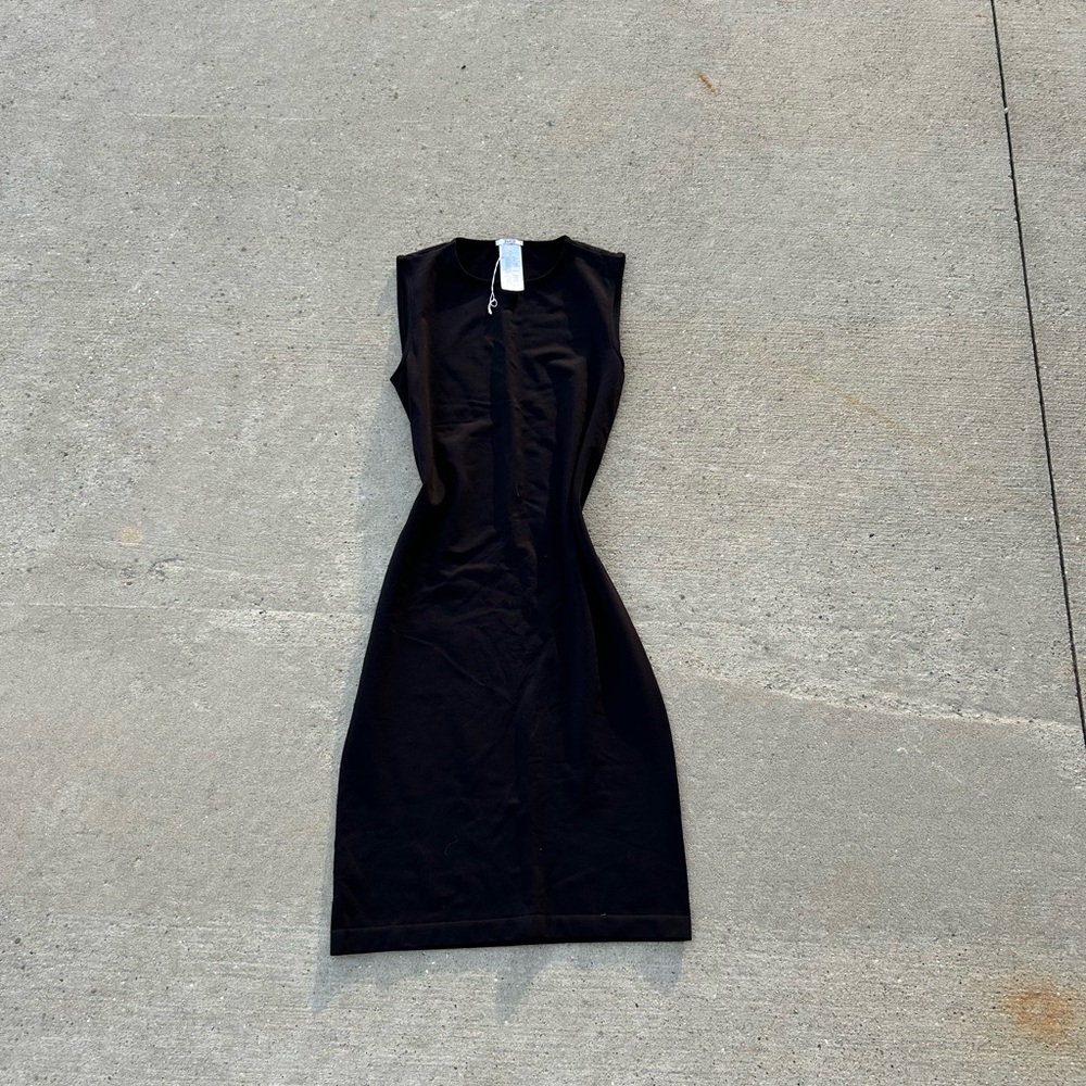 Wolford Black Sleeveless Crew Neck Sheath Dress